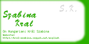 szabina kral business card